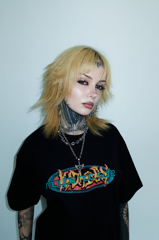 maybe not safe x mad kelly tour t-shirt